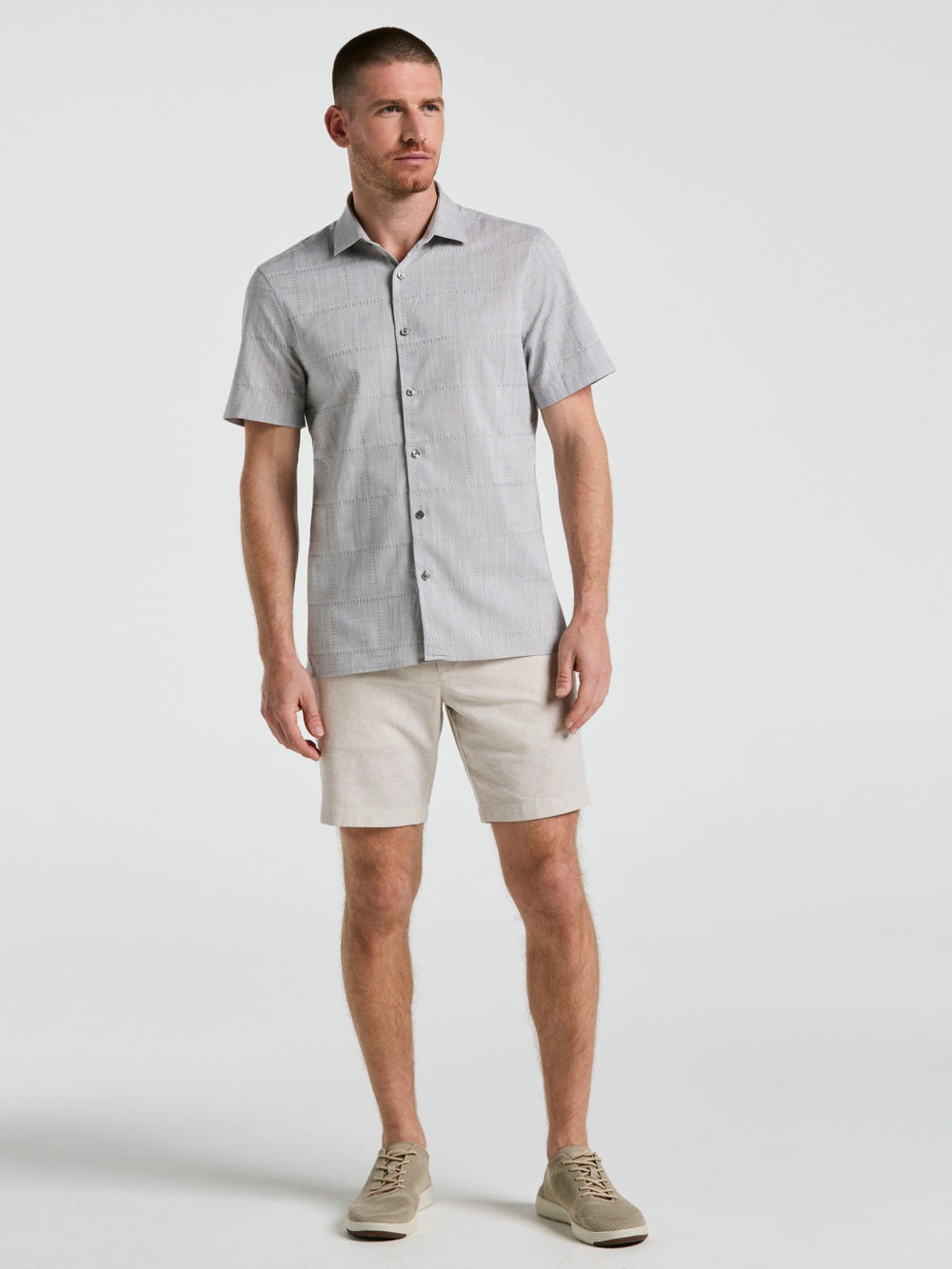 8" Flat Front Linen Cotton Short -  Perry Ellis for sale
