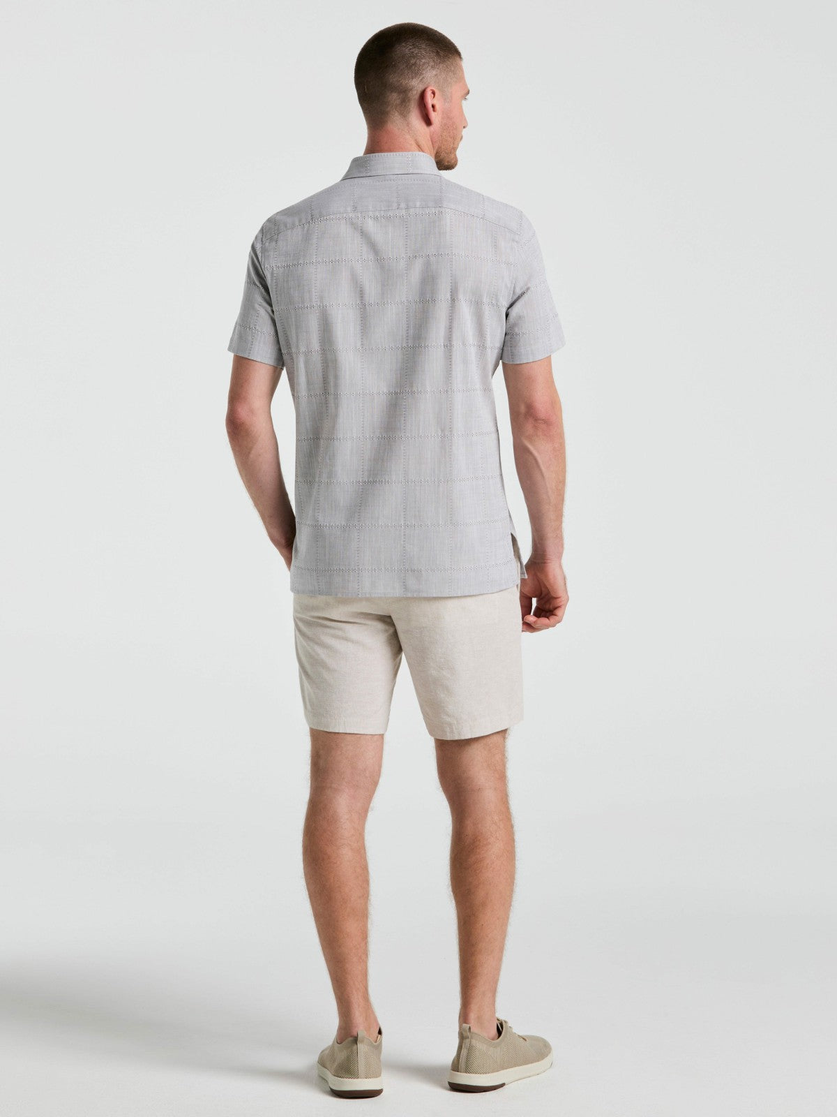 8" Flat Front Linen Cotton Short -  Perry Ellis for sale