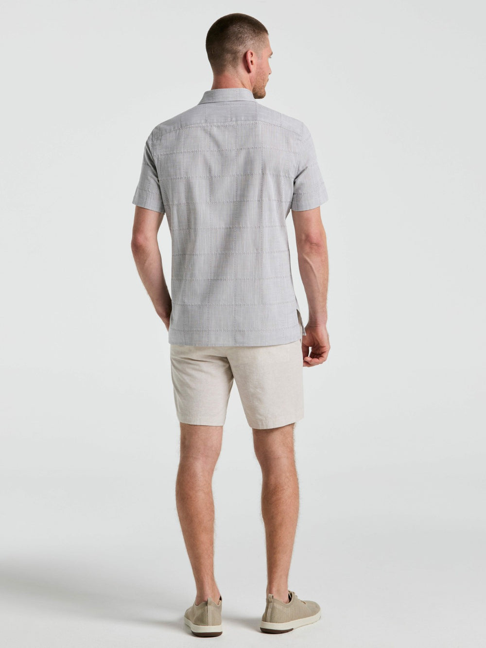 8" Flat Front Linen Cotton Short -  Perry Ellis for sale