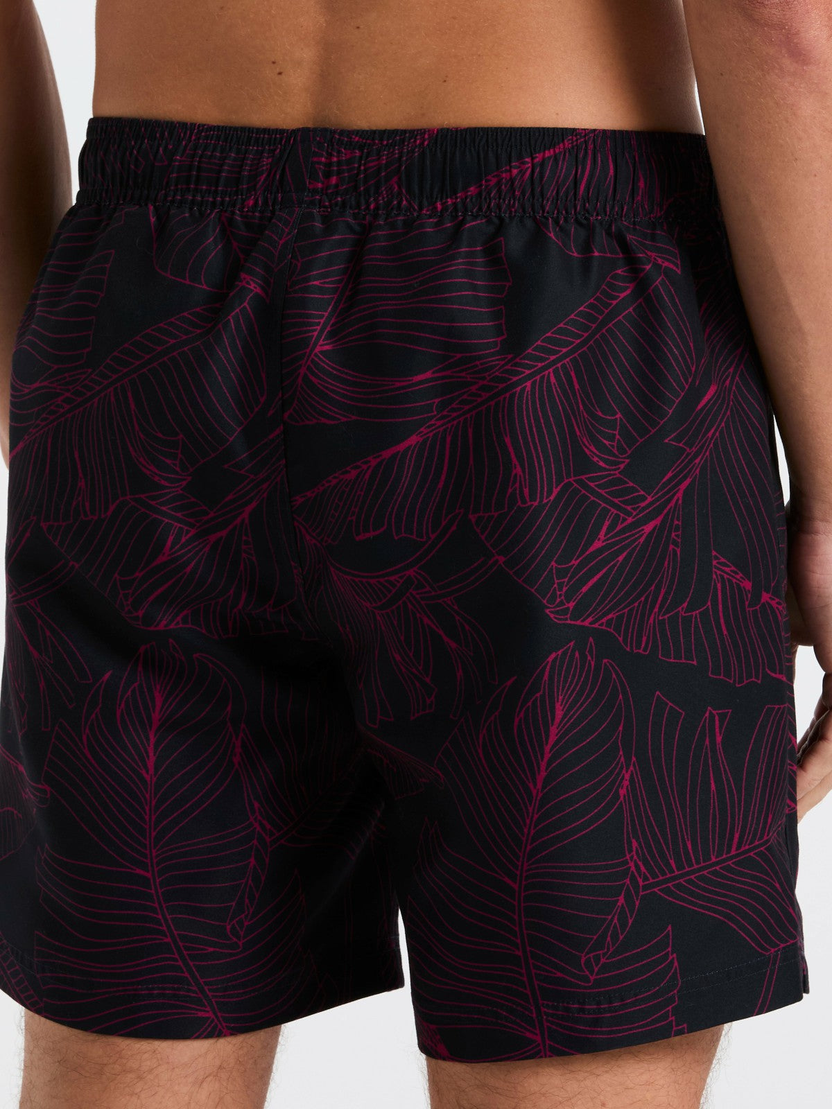 Botanical Line Print Swim Trunk -  Perry Ellis on sale