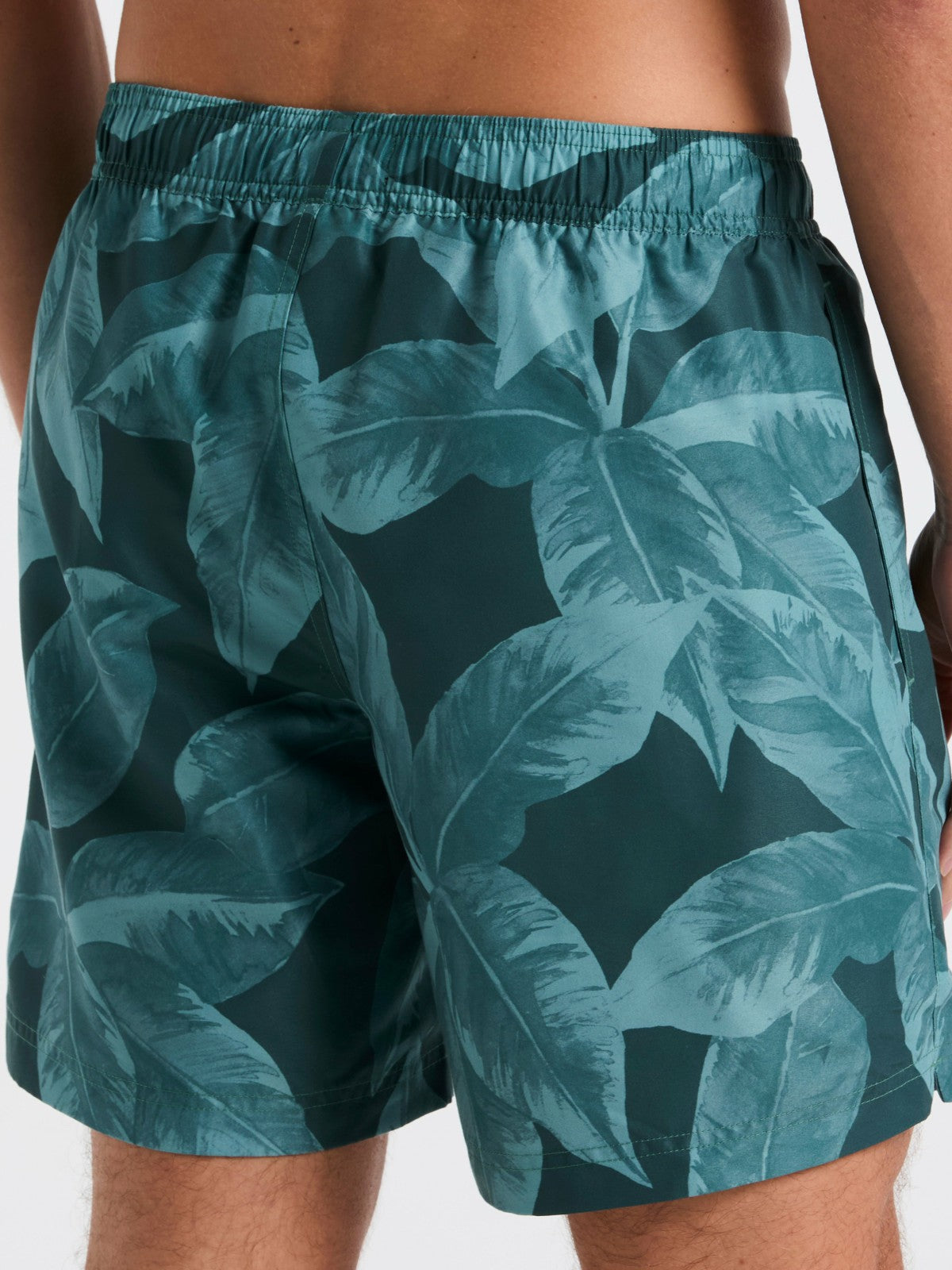 Tropical Plant Print Swim Trunk -  Perry Ellis online