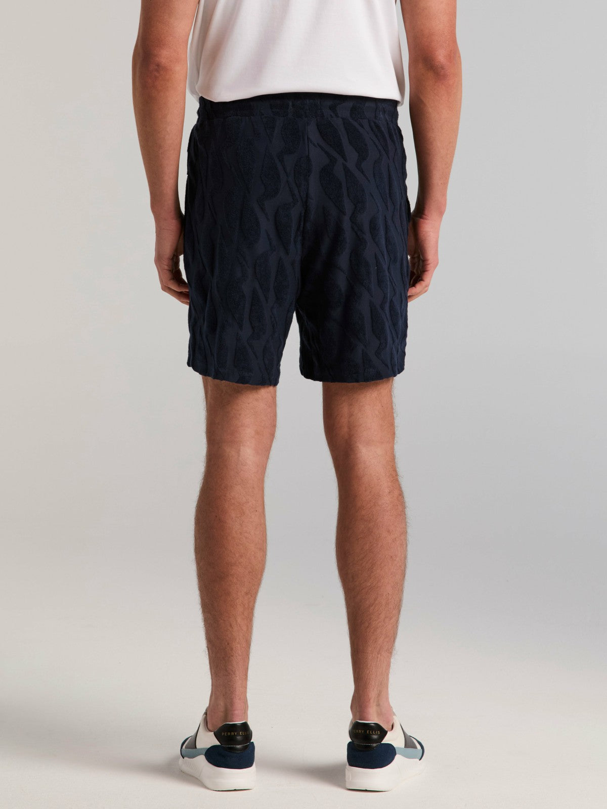 Jacquard Terry Cloth Drawstring Shorts -  Perry Ellis near me