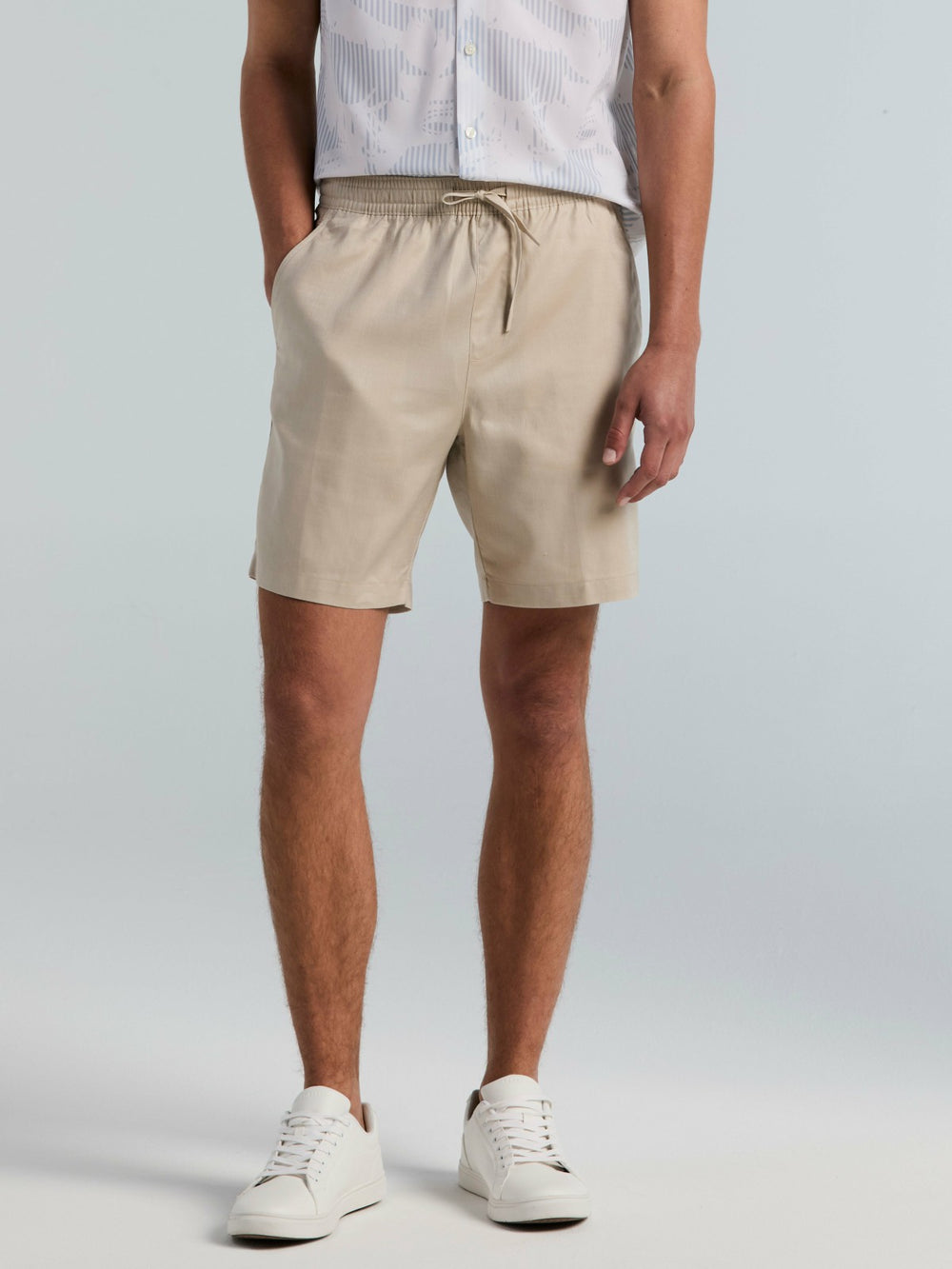 8" TENCEL™ Drawstring Shorts -  Perry Ellis sale