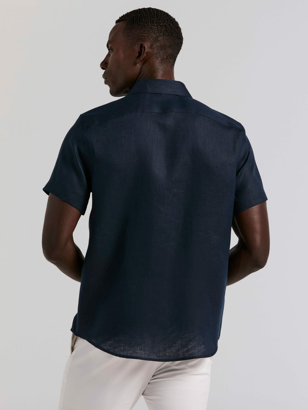 Solid Linen Shirt -  Perry Ellis discount