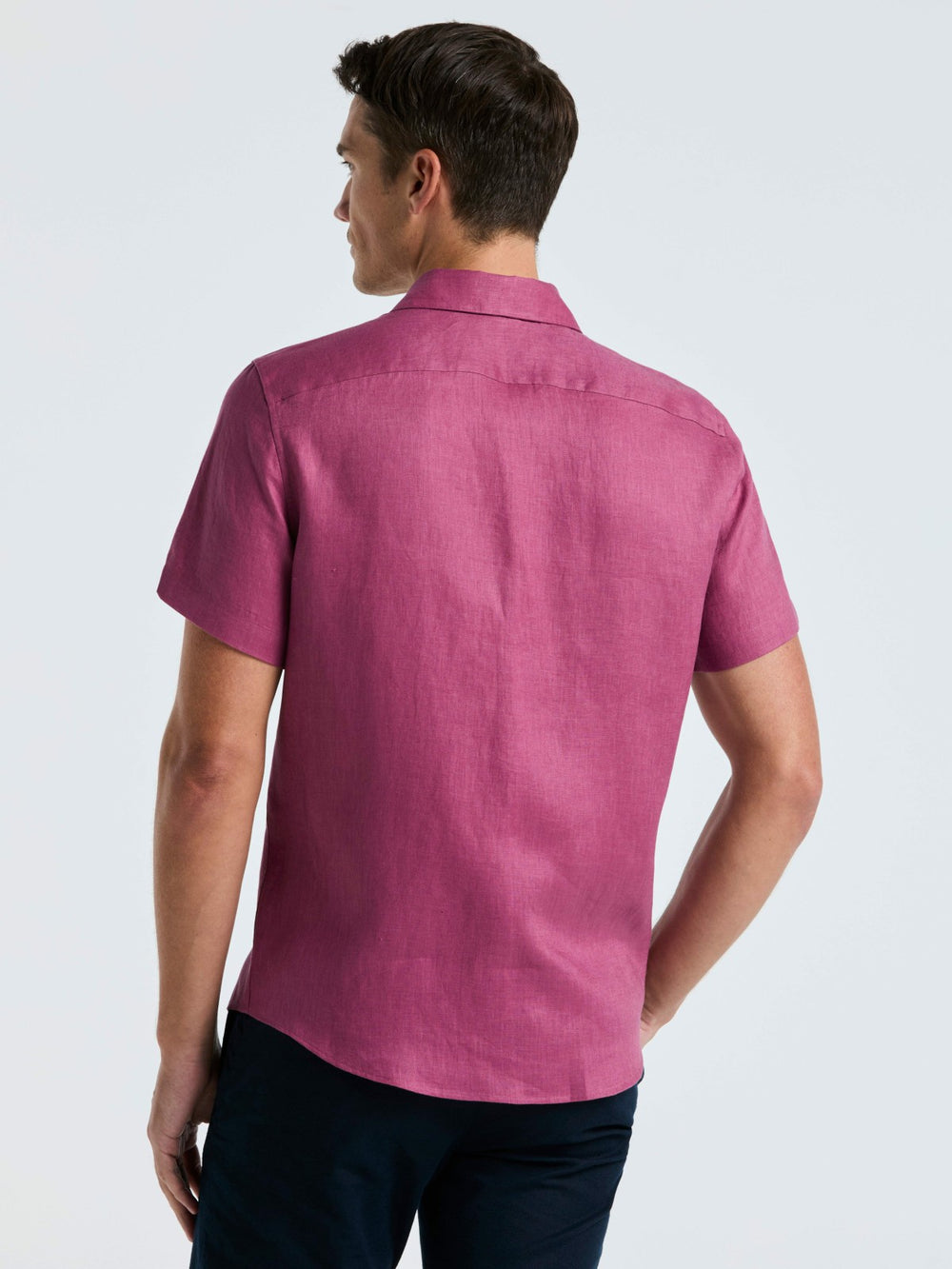 Solid Linen Shirt -  Perry Ellis discount