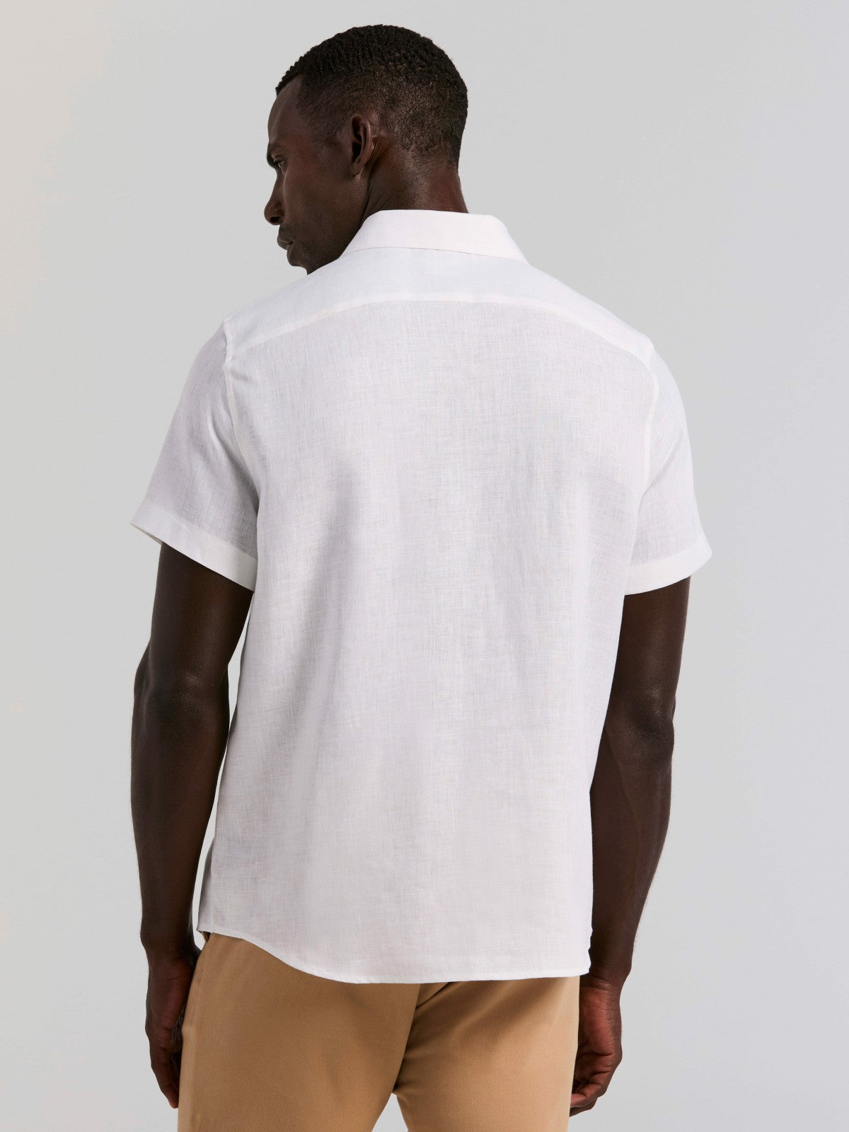Solid Linen Shirt -  Perry Ellis discount