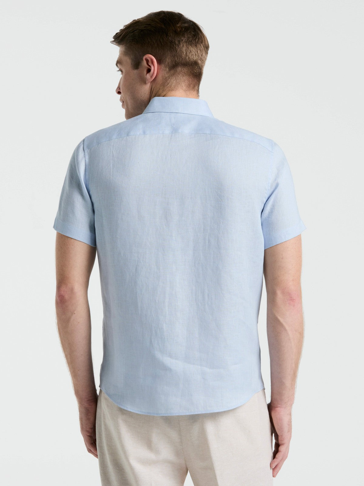 Solid Linen Shirt -  Perry Ellis discount