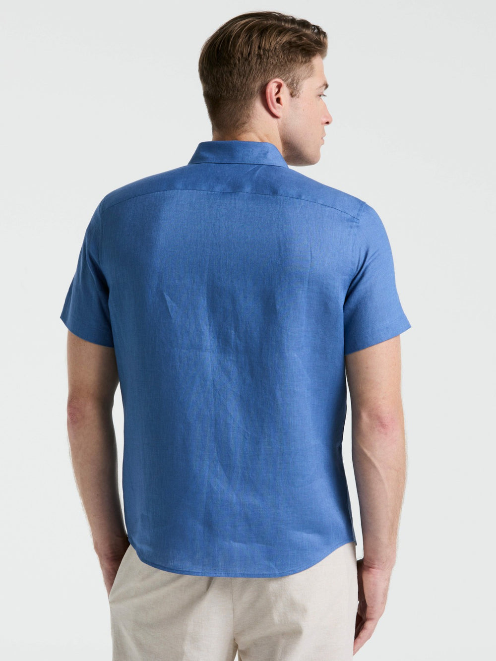 Solid Linen Shirt -  Perry Ellis discount