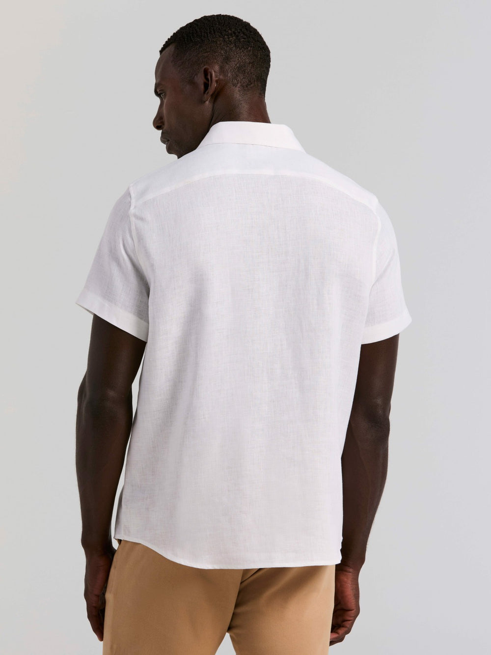 Solid Linen Shirt -  Perry Ellis discount