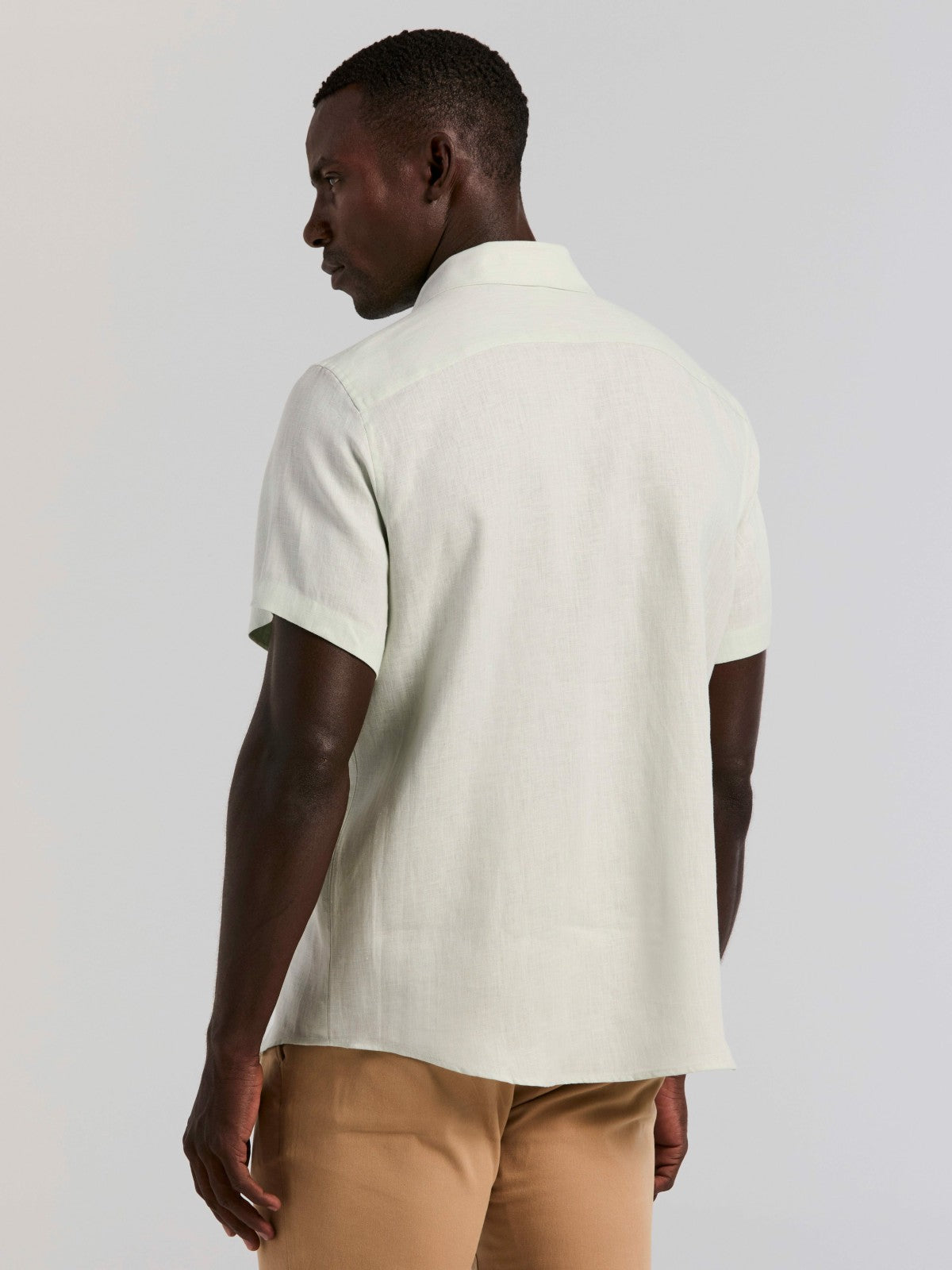 Solid Linen Shirt -  Perry Ellis discount