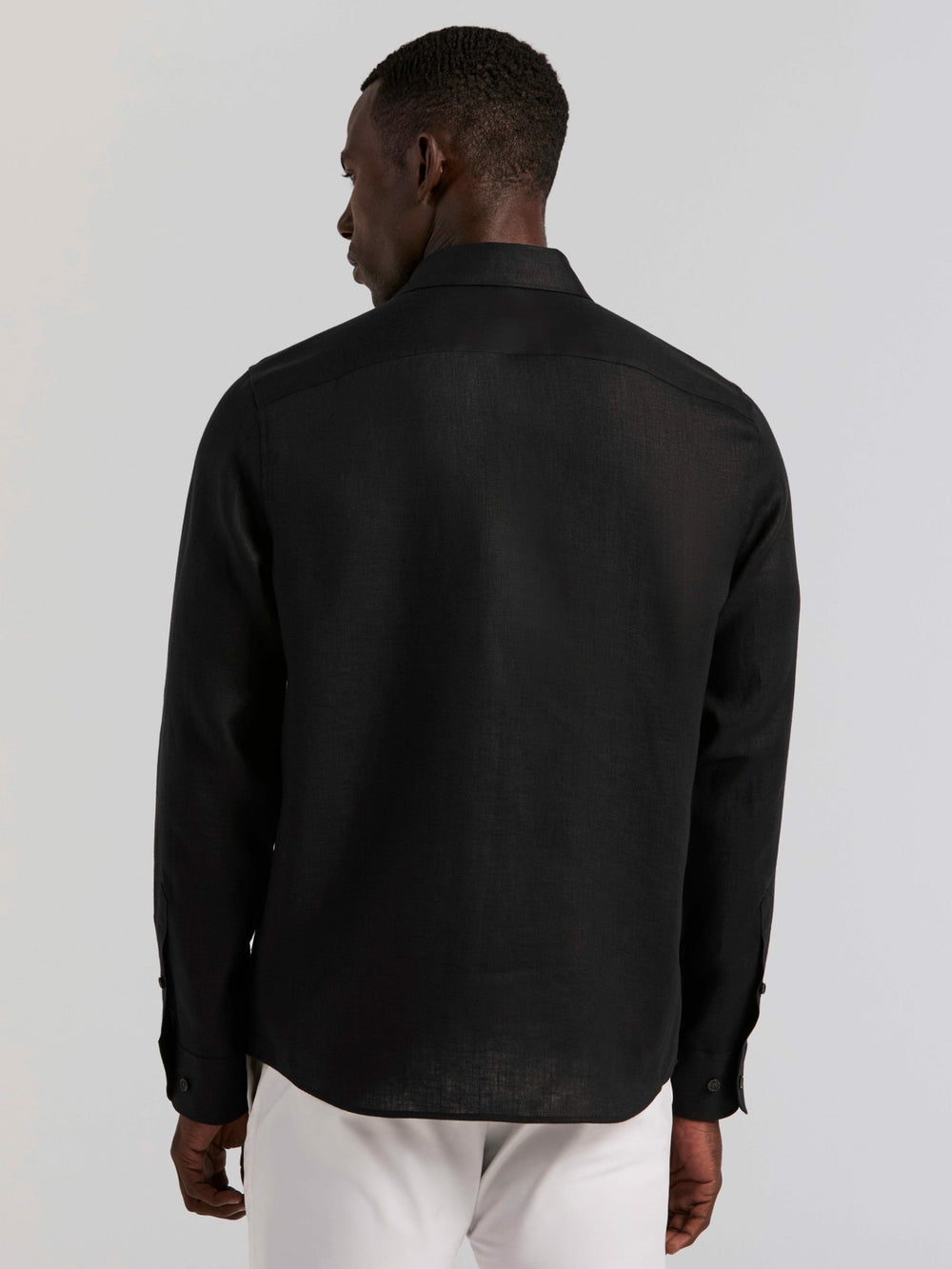 Solid Linen Shirt -  Perry Ellis US