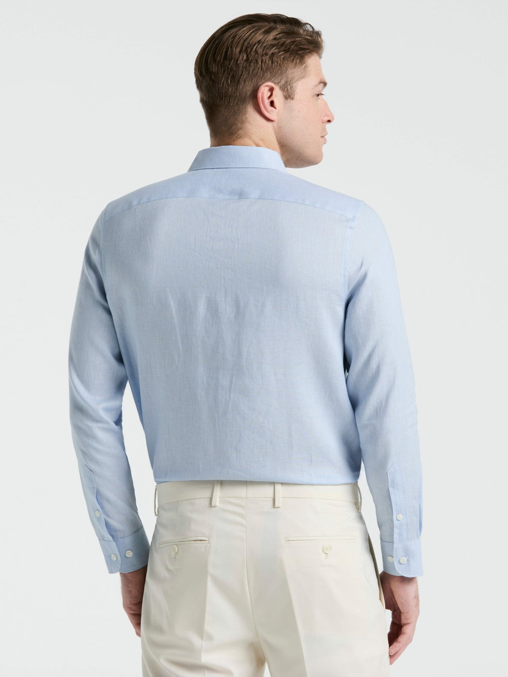 Solid Linen Shirt -  Perry Ellis US