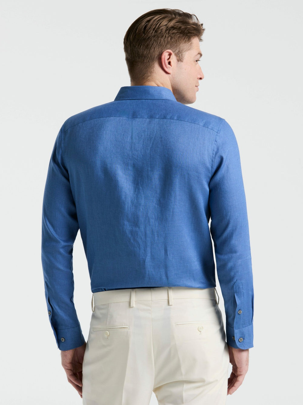 Solid Linen Shirt -  Perry Ellis US
