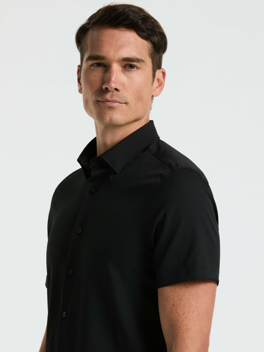 Slim Fit Total Stretch Solid Shirt -  Perry Ellis sale