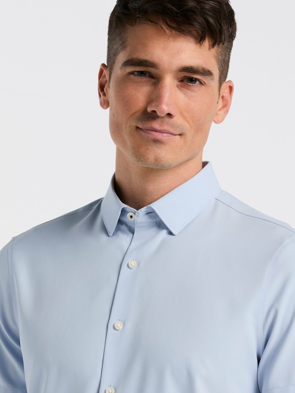 Slim Fit Total Stretch Solid Shirt -  Perry Ellis sale
