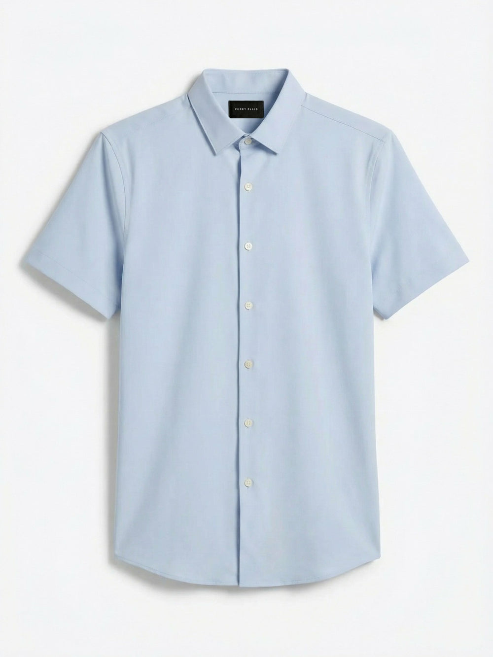 Slim Fit Total Stretch Solid Shirt -  Perry Ellis sale