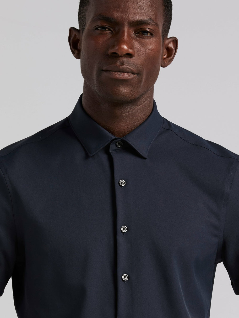 Slim Fit Total Stretch Solid Shirt -  Perry Ellis sale