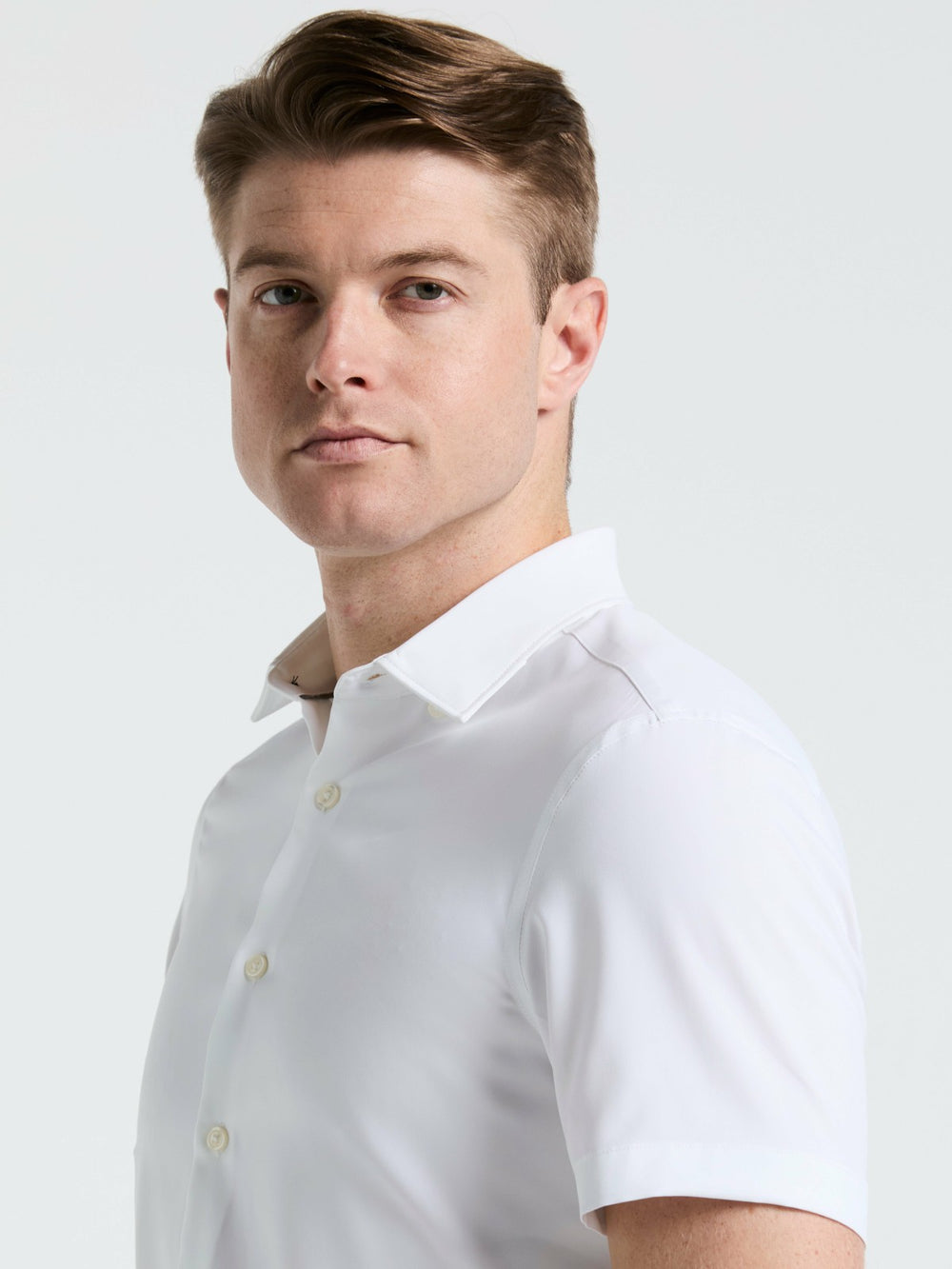 Slim Fit Total Stretch Solid Shirt -  Perry Ellis sale