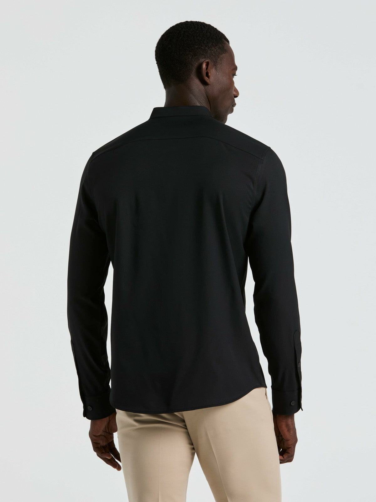 Men's Untucked Total Stretch Slim Fit Banded Collar Shirt - Perry Ellis -  Perry Ellis for sale