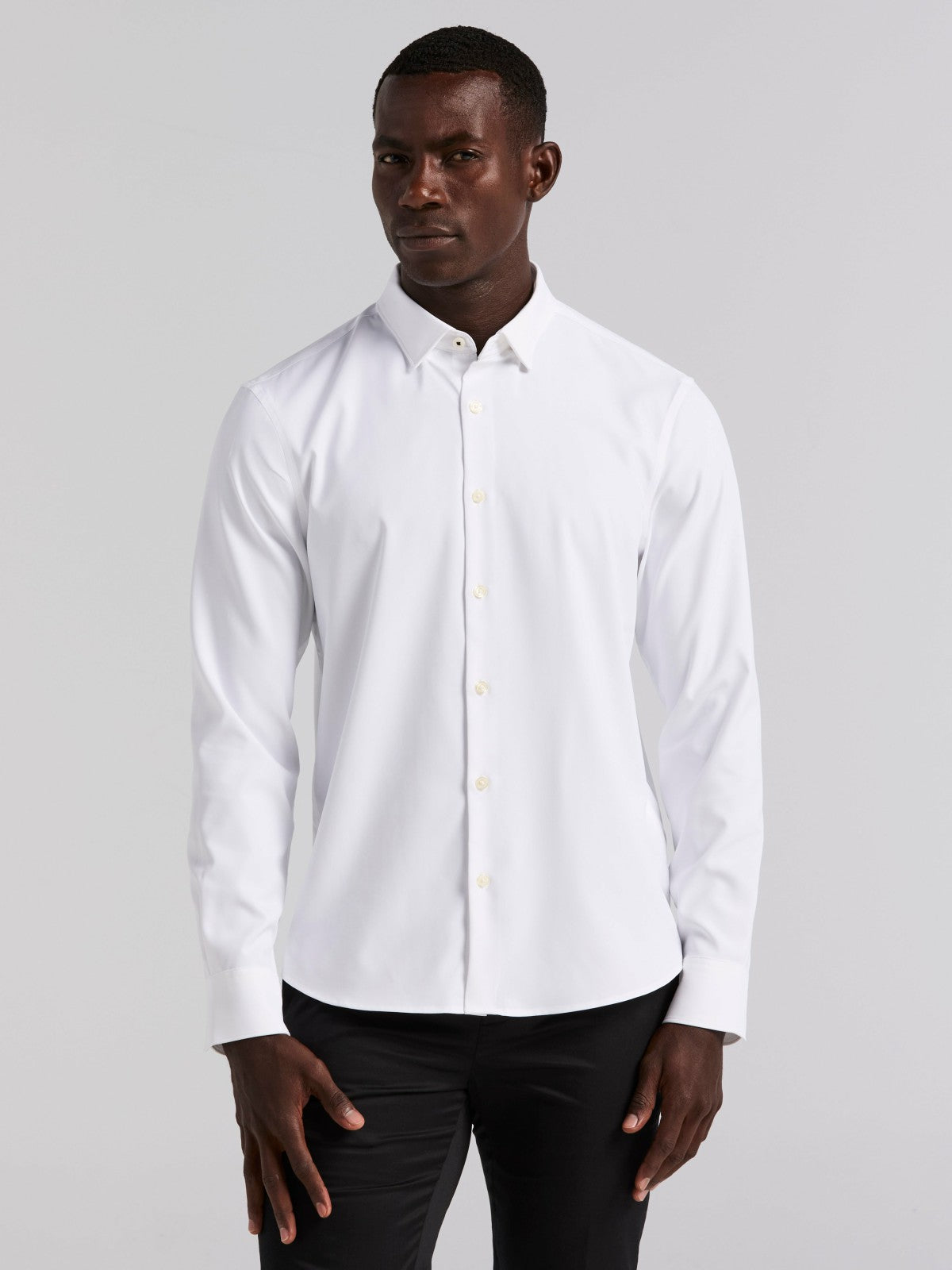 Untucked Total Stretch Slim Fit Shirt -  Perry Ellis on sale