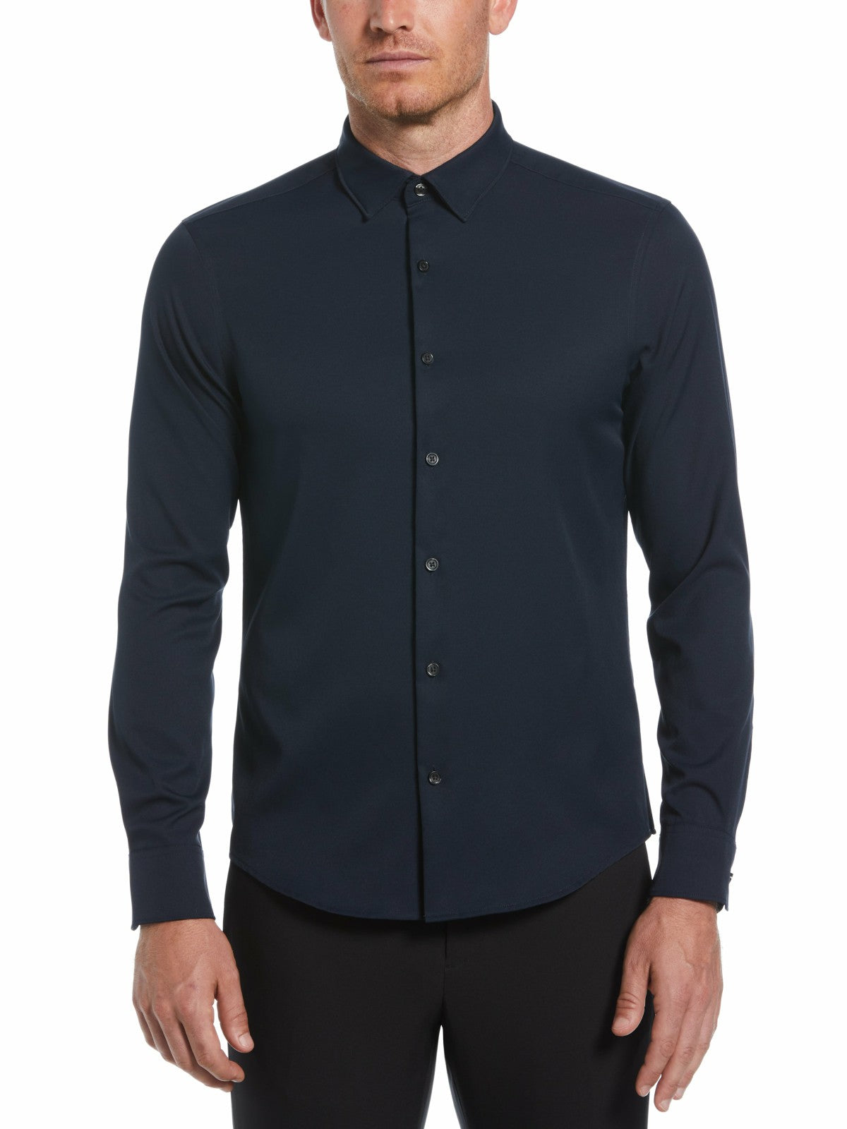Untucked Total Stretch Slim Fit Shirt -  Perry Ellis on sale