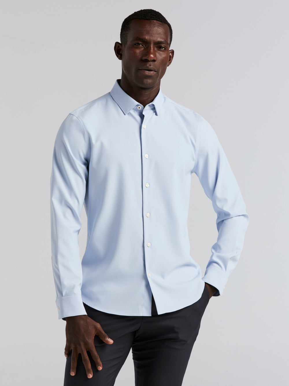 Untucked Total Stretch Slim Fit Shirt -  Perry Ellis on sale