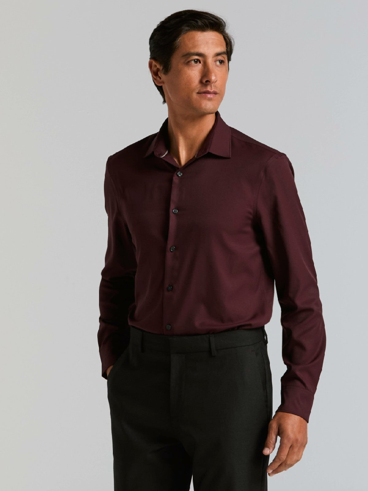 Untucked Total Stretch Slim Fit Shirt -  Perry Ellis on sale