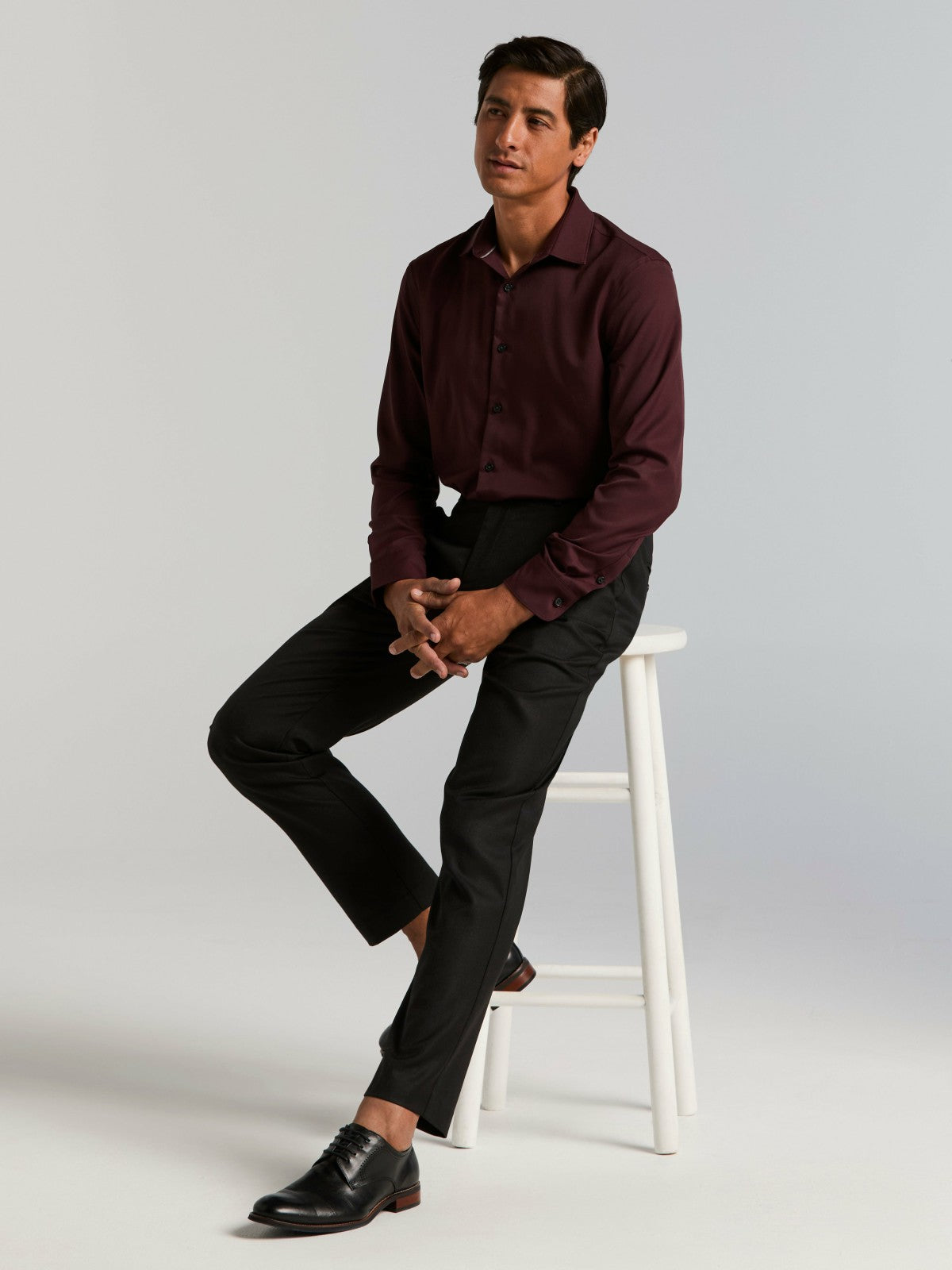 Untucked Total Stretch Slim Fit Shirt -  Perry Ellis on sale