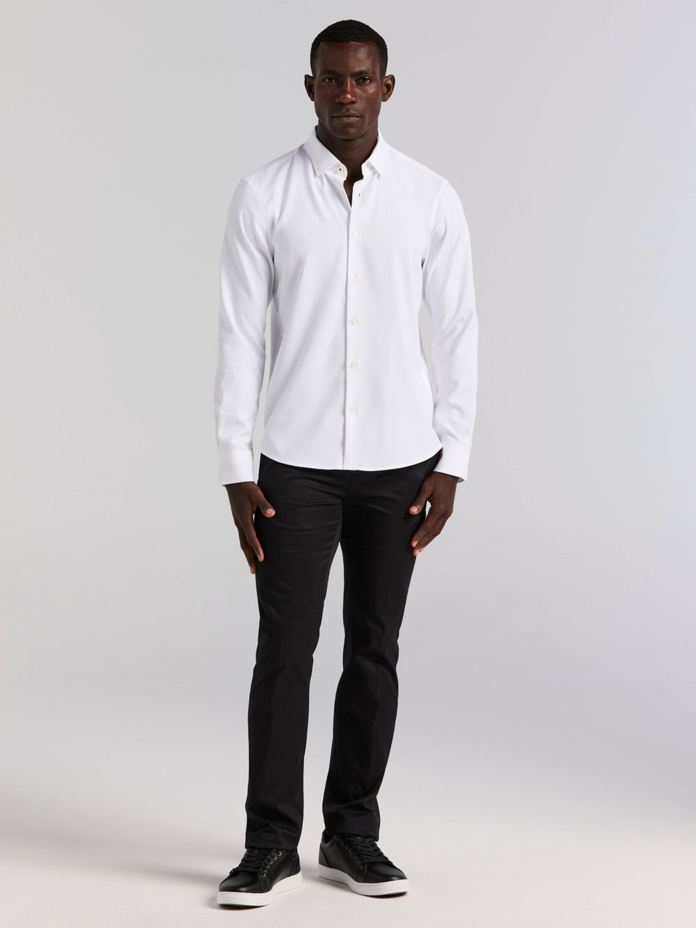 Untucked Total Stretch Slim Fit Shirt -  Perry Ellis on sale