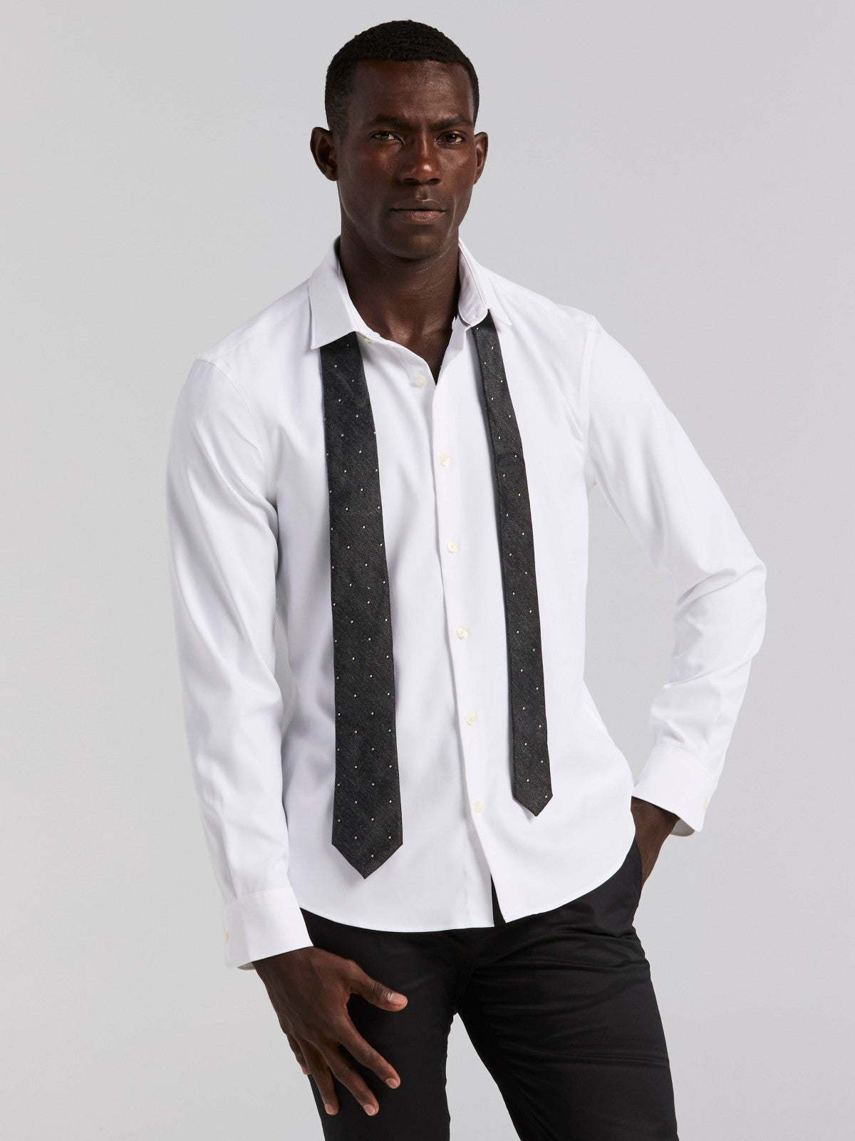 Untucked Total Stretch Slim Fit Shirt -  Perry Ellis on sale