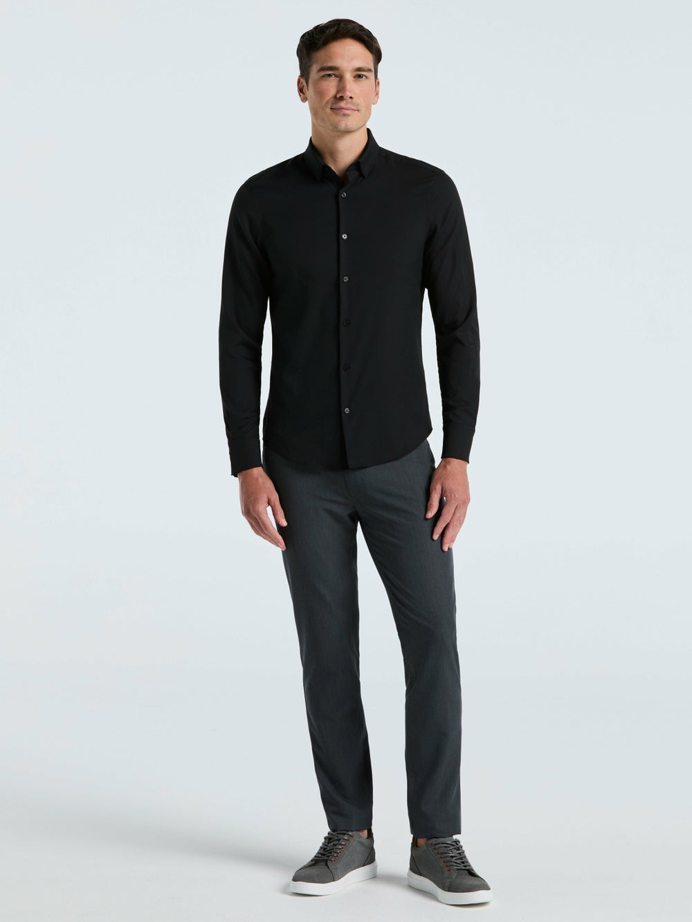 Untucked Total Stretch Slim Fit Shirt -  Perry Ellis on sale