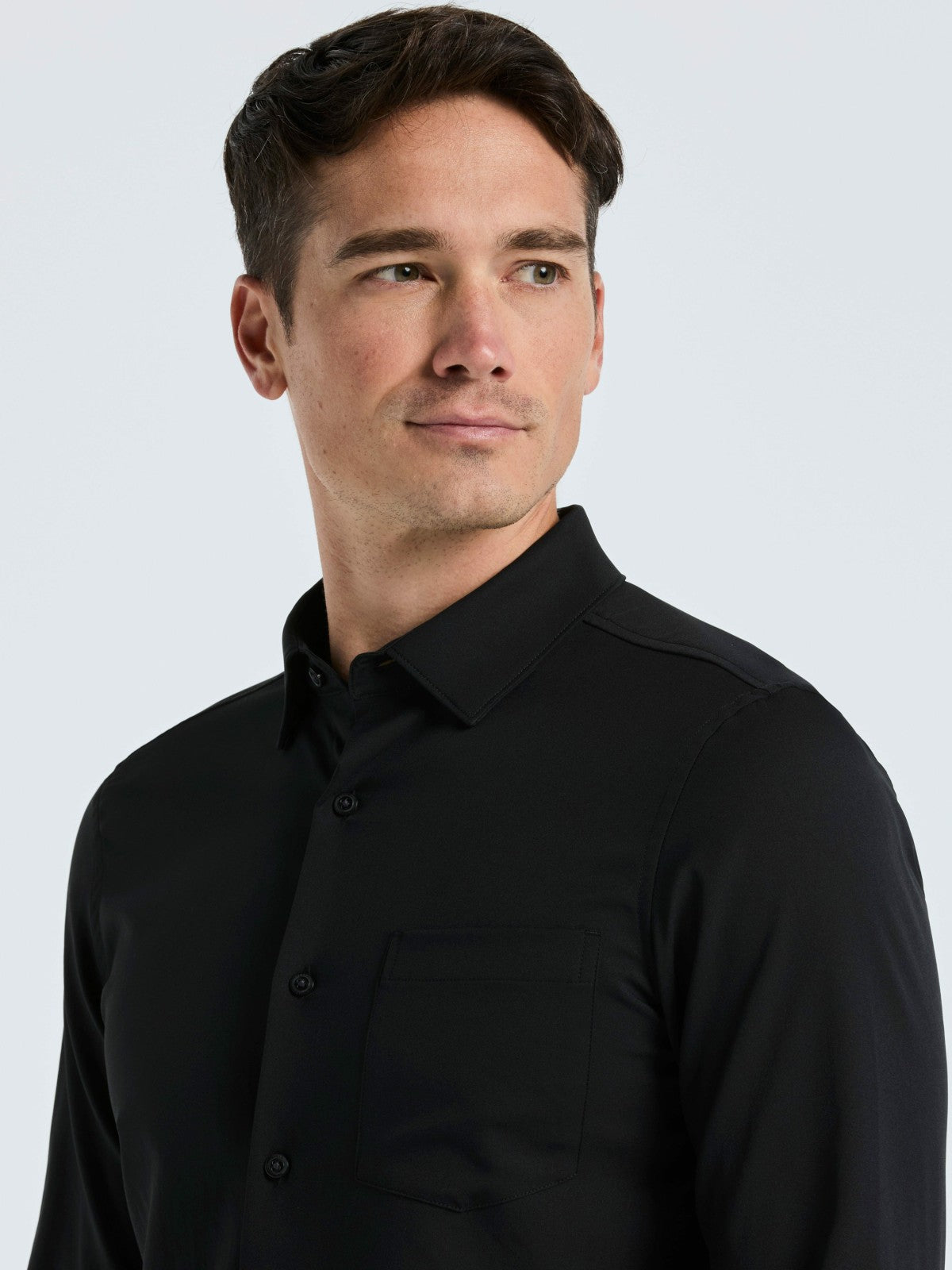 Untucked Total Stretch Slim Fit Solid Shirt -  Perry Ellis discount