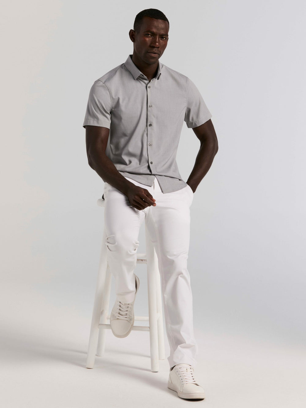 Total Stretch Heathered Shirt -  Perry Ellis near me