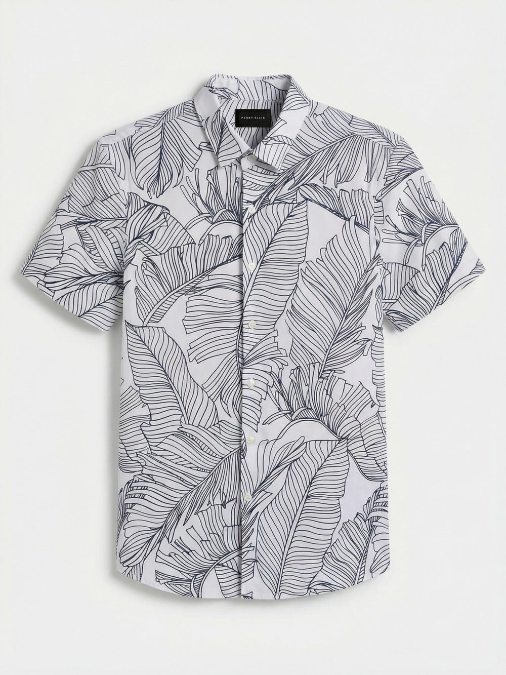 Slim Fit Botanical Print Shirt -  Perry Ellis for sale