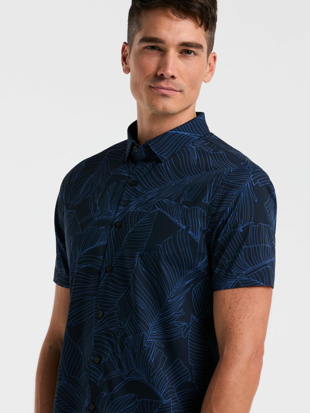 Slim Fit Botanical Print Shirt -  Perry Ellis for sale