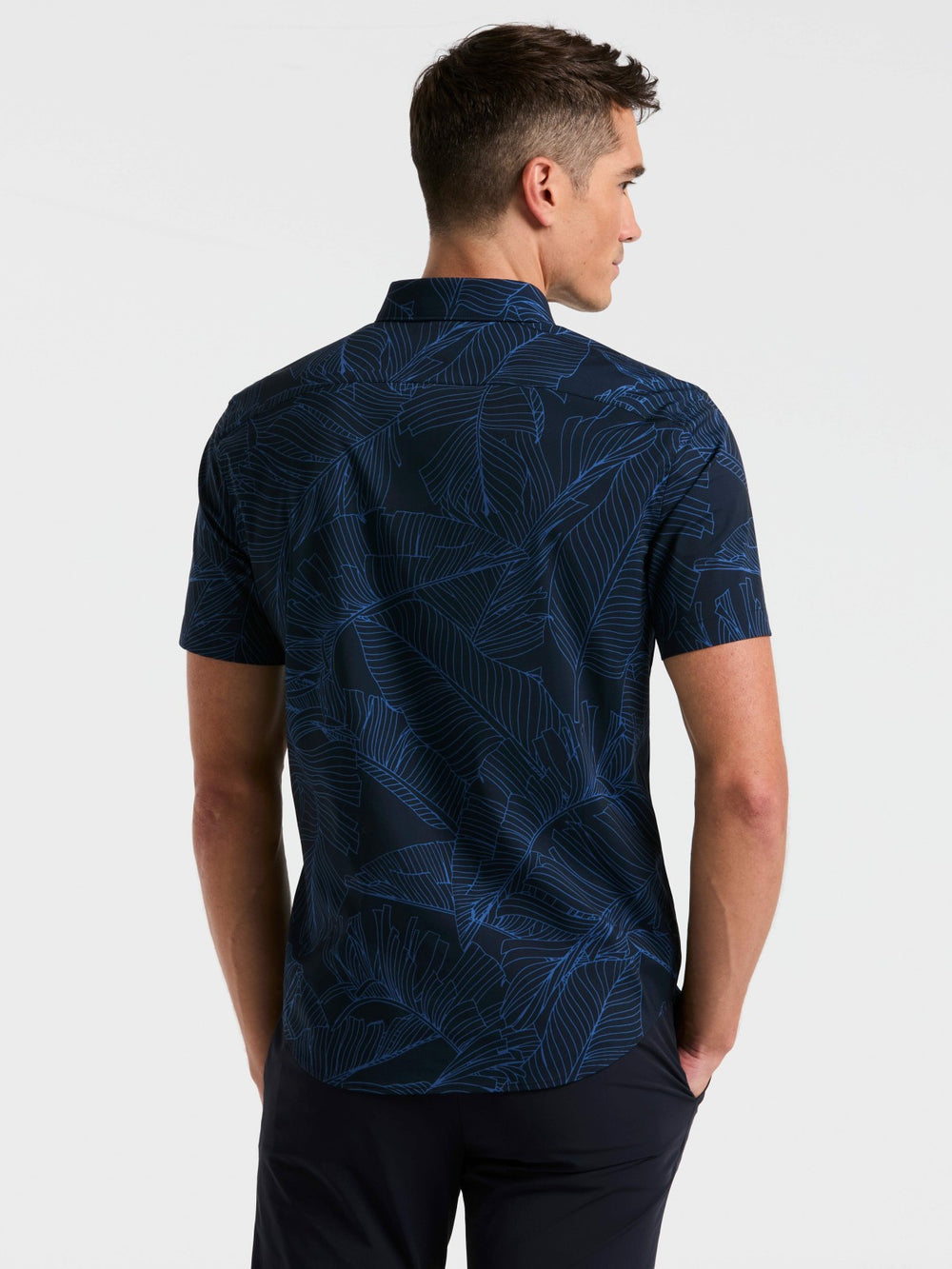 Slim Fit Botanical Print Shirt -  Perry Ellis for sale