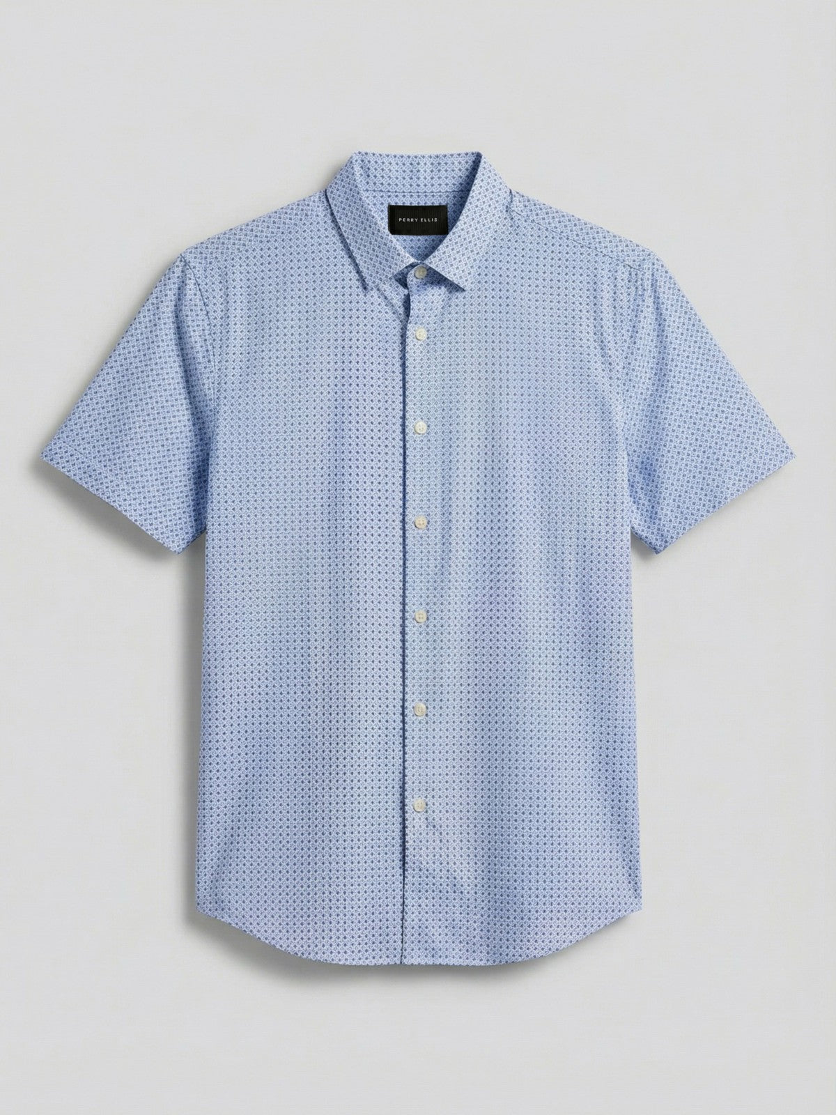Slim Fit Cube Geometric Print Shirt -  Perry Ellis on sale