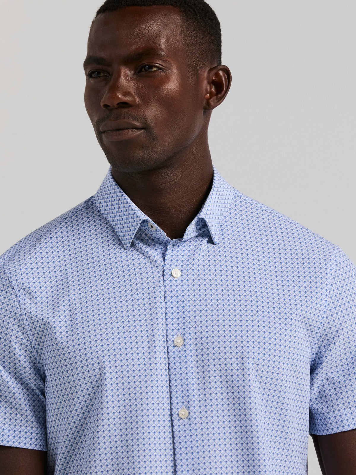 Slim Fit Cube Geometric Print Shirt -  Perry Ellis on sale