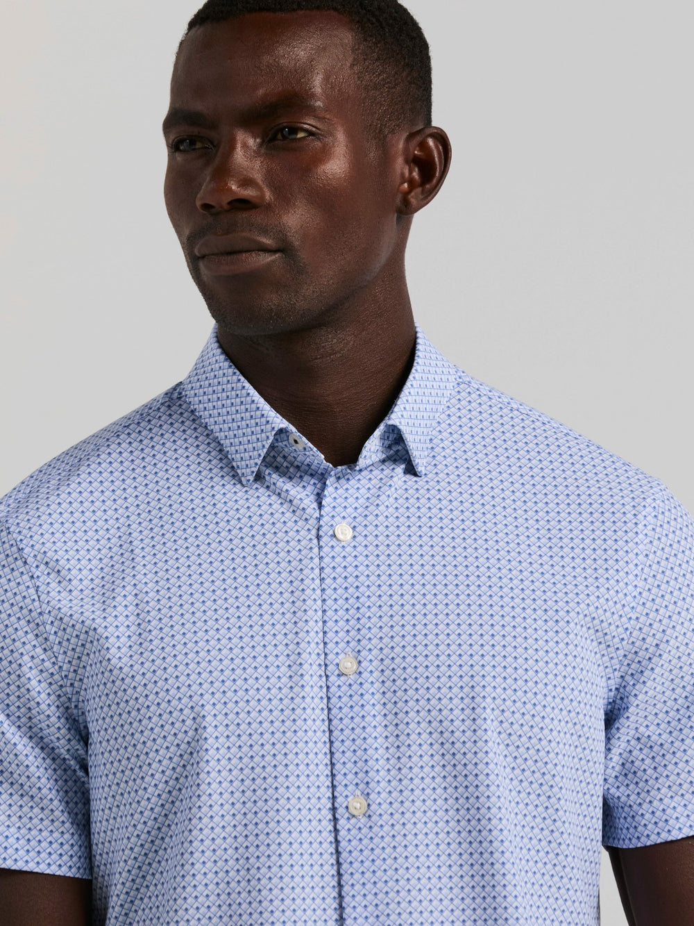 Slim Fit Cube Geometric Print Shirt -  Perry Ellis on sale