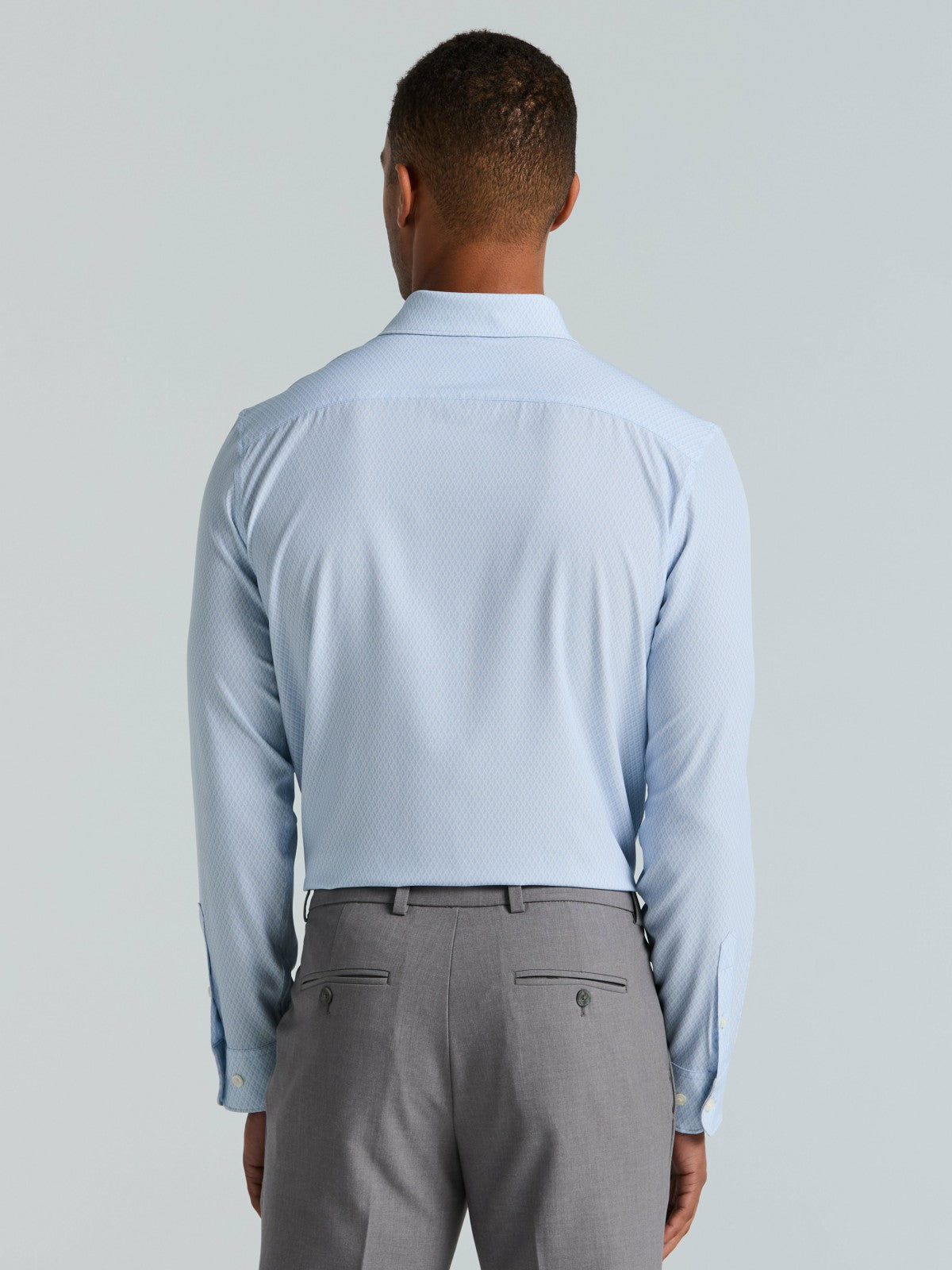 Slim Fit Total Stretch Diamond Geo Print Shirt -  Perry Ellis US