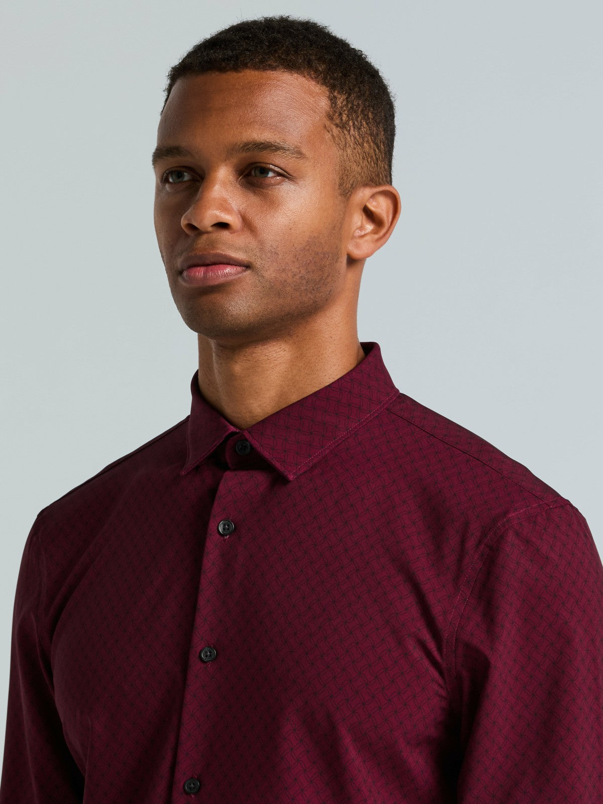 Slim Fit Geo Print Total Stretch Shirt -  Perry Ellis near me