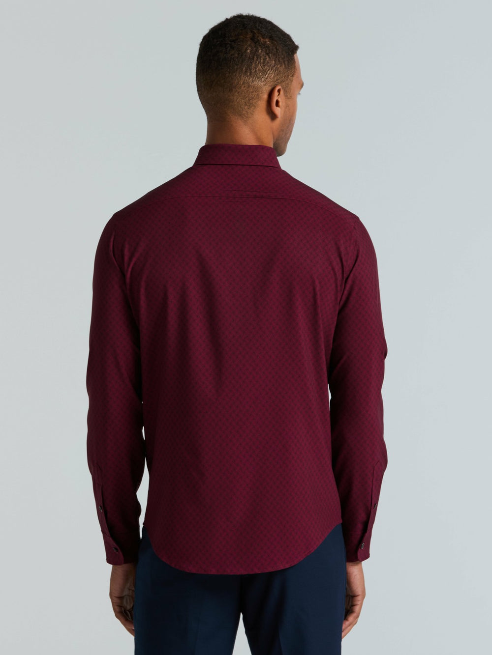 Slim Fit Geo Print Total Stretch Shirt -  Perry Ellis near me
