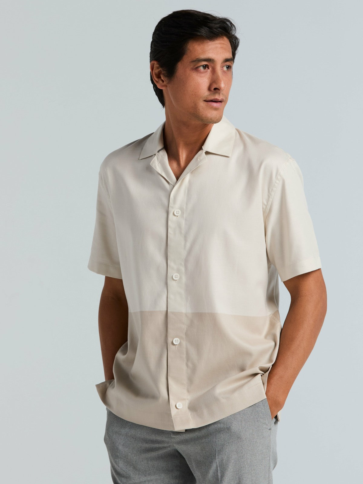 Tonal Colorblock Shirt -  Perry Ellis sale