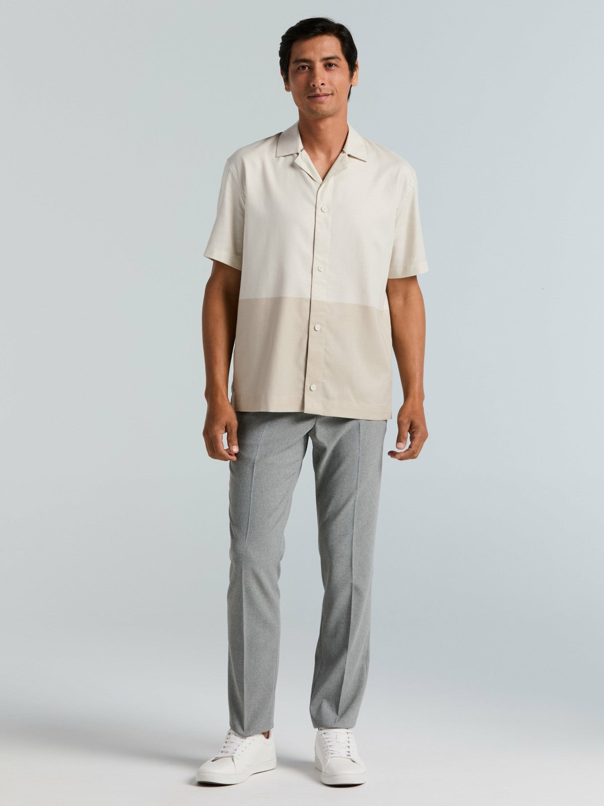 Tonal Colorblock Shirt -  Perry Ellis sale