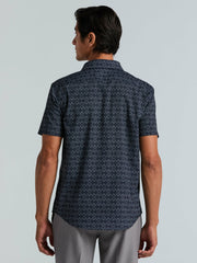 Dotted Wave Print Slim Fit Total Stretch Shirt -  Perry Ellis discount