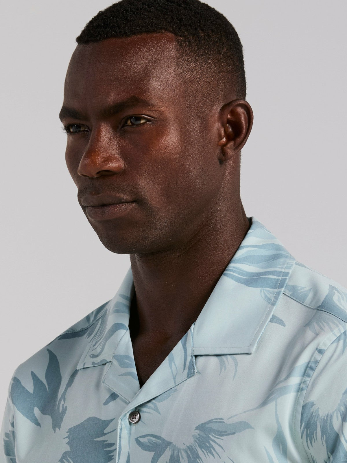 Camp Collar Floral Print Soft Touch Shirt -  Perry Ellis near me