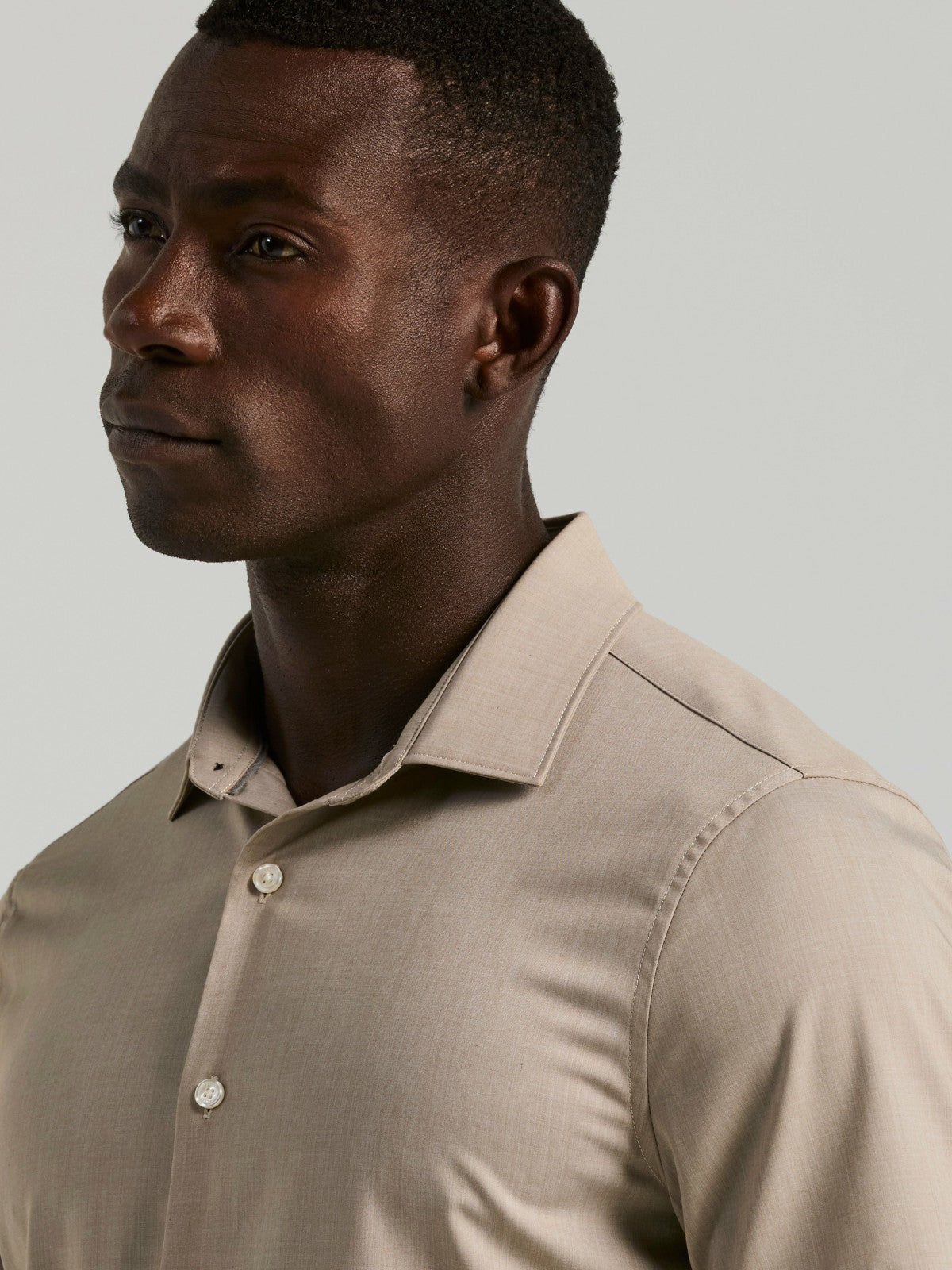 Slim Fit Total Stretch Heathered Short Sleeve Shirt -  Perry Ellis for sale