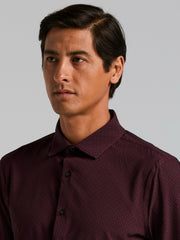 Diamond Print Slim Fit Total Stretch Shirt -  Perry Ellis on sale