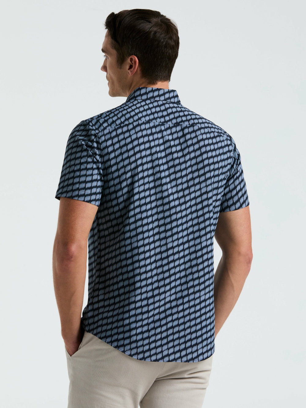 Total Stretch Hash Mark Print Slim Fit Shirt -  Perry Ellis online