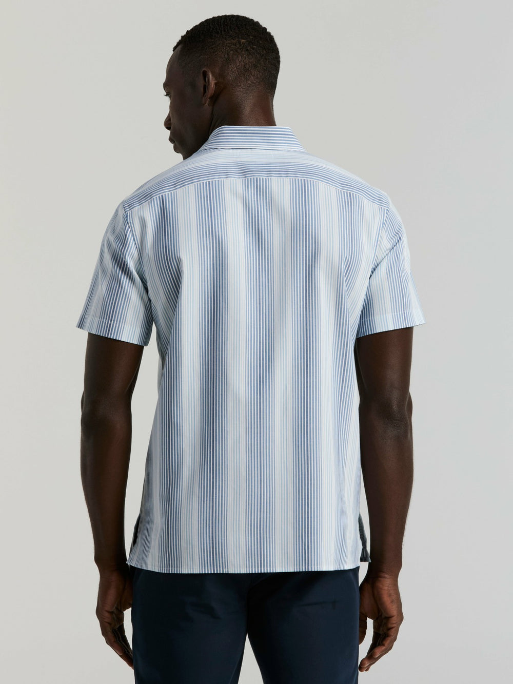 Multi Tonal Vertical Stripe Shirt -  Perry Ellis discount